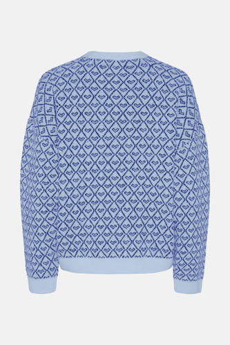 Trui met ronde hals Blauw - PIECES®