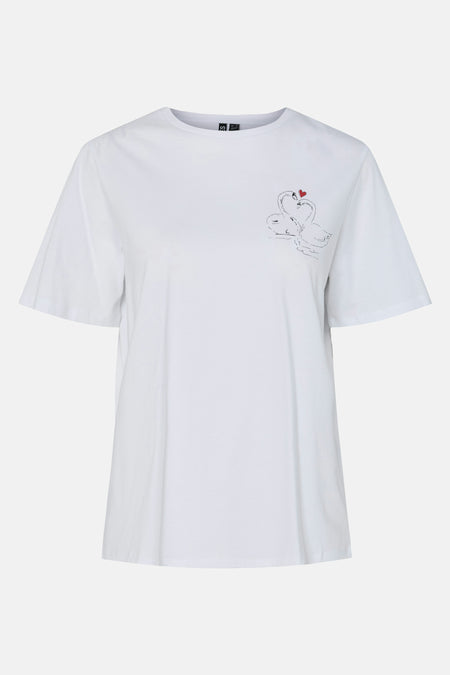 Top (korte mouwen) Wit - PIECES®