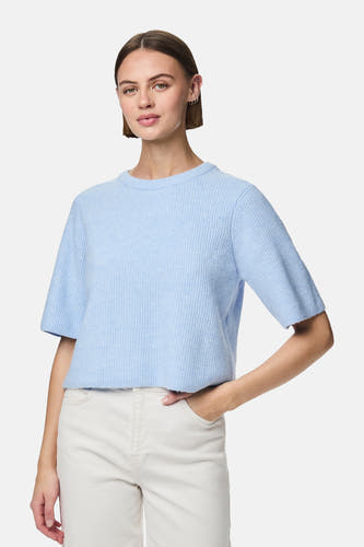 Trui met ronde hals Blauw - PIECES®
