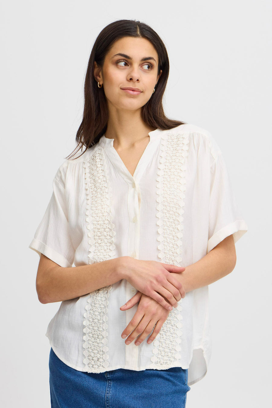 Hemd (korte mouwen) Ecru - Fransa®