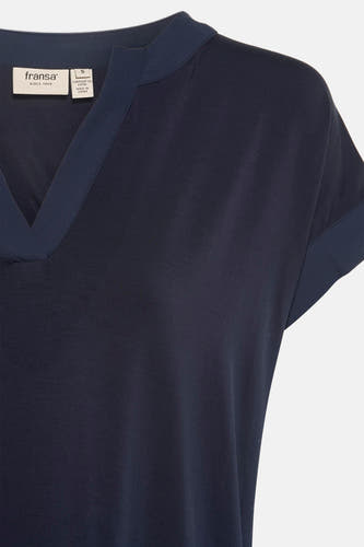 Blouse (korte mouwen) Blauw - Fransa®