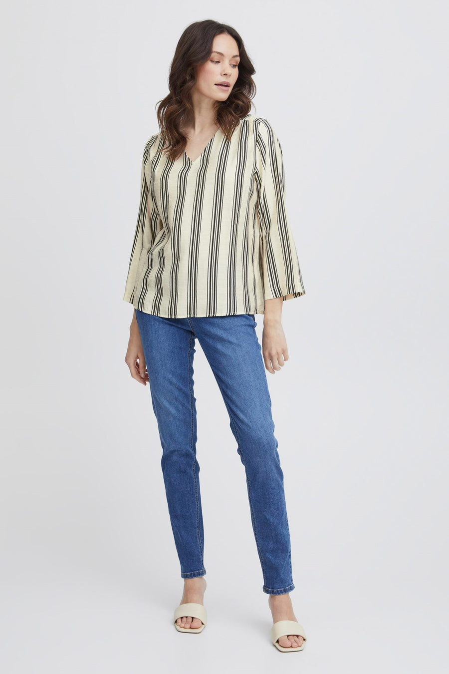 Blouse (lange mouwen) Ecru - Fransa®