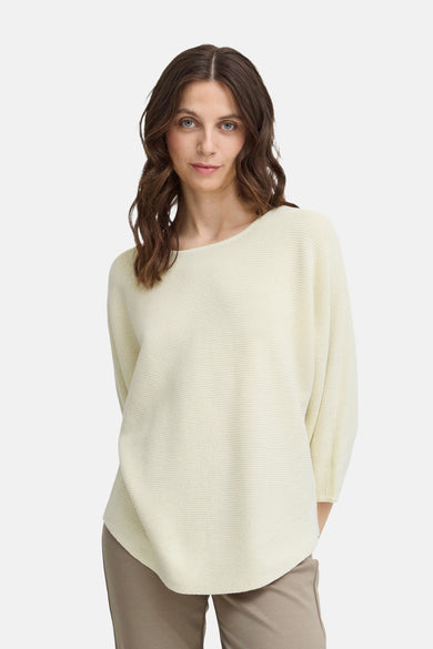 Pull met ronde hals - ecru