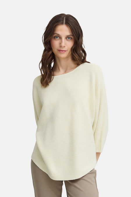 Pull met ronde hals - ecru