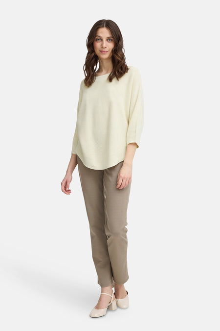 Pull met ronde hals - ecru