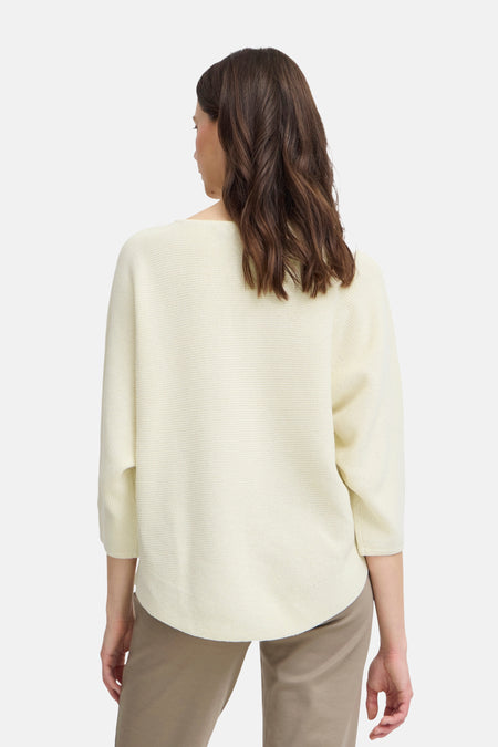 Pull met ronde hals - ecru