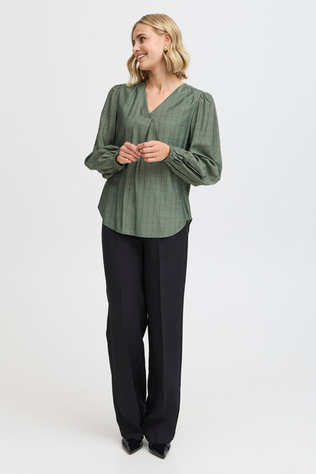 Blouse (lange mouwen) Groen - Fransa®