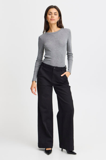Jeans wide Zwart - Fransa®