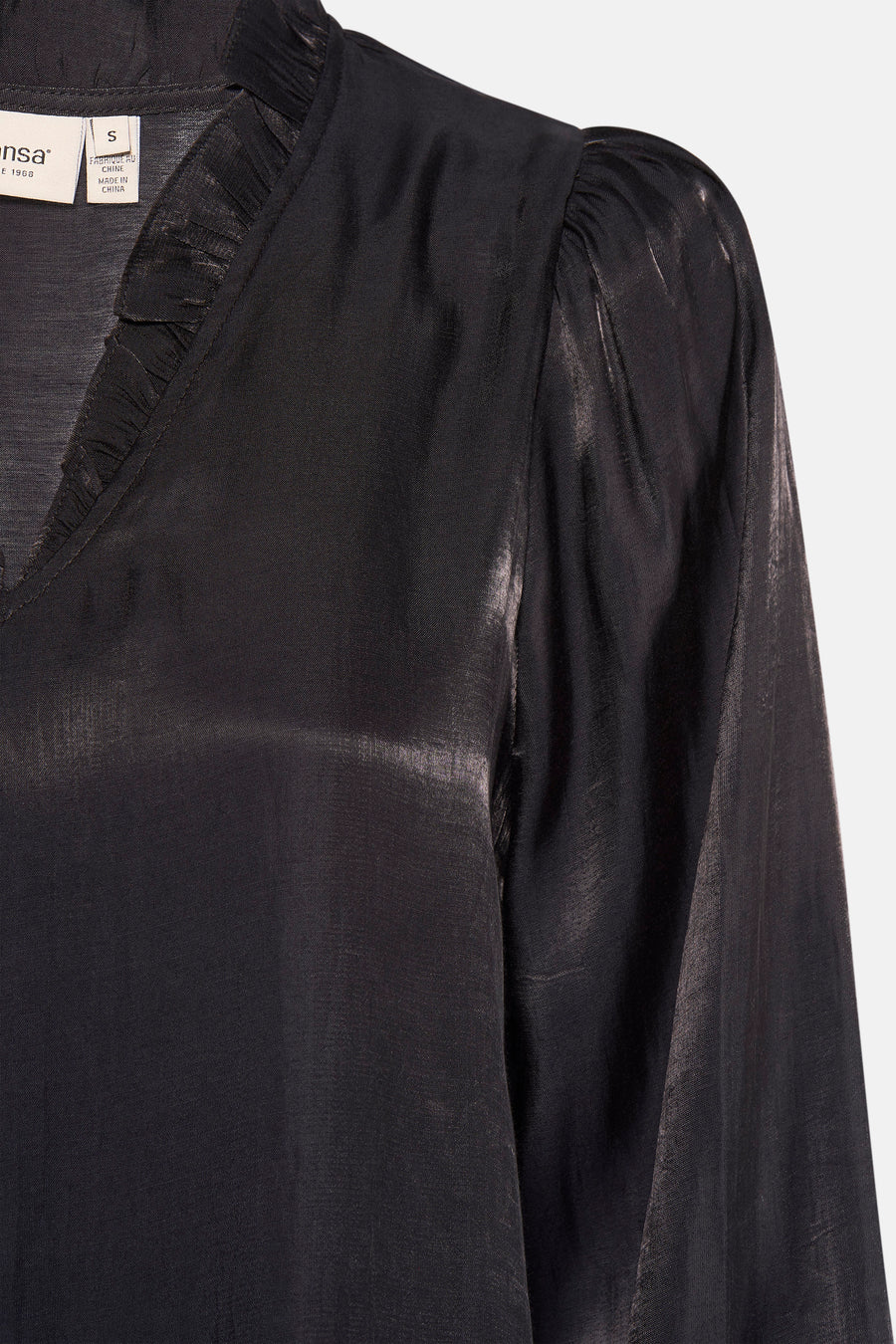 Blouse (lange mouwen) Zwart - Fransa®