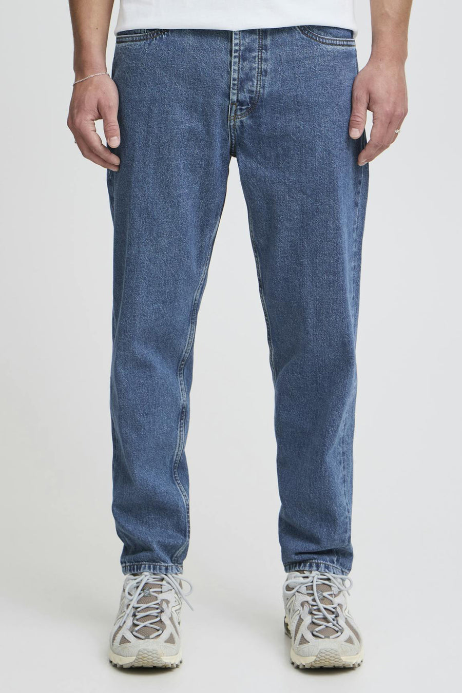 Jeans straight Mid blue denim - SOLID