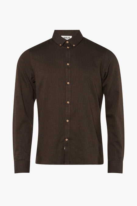 Hemd (lange mouwen) Bruin - SOLID
