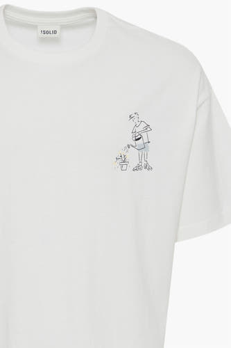 T-shirt (korte mouwen) Ecru - SOLID