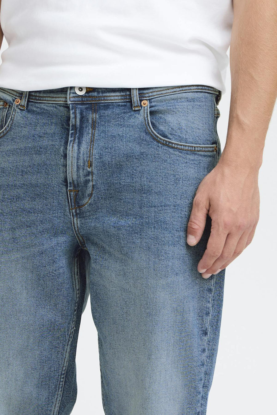 Jeans straight Light blue denim - SOLID