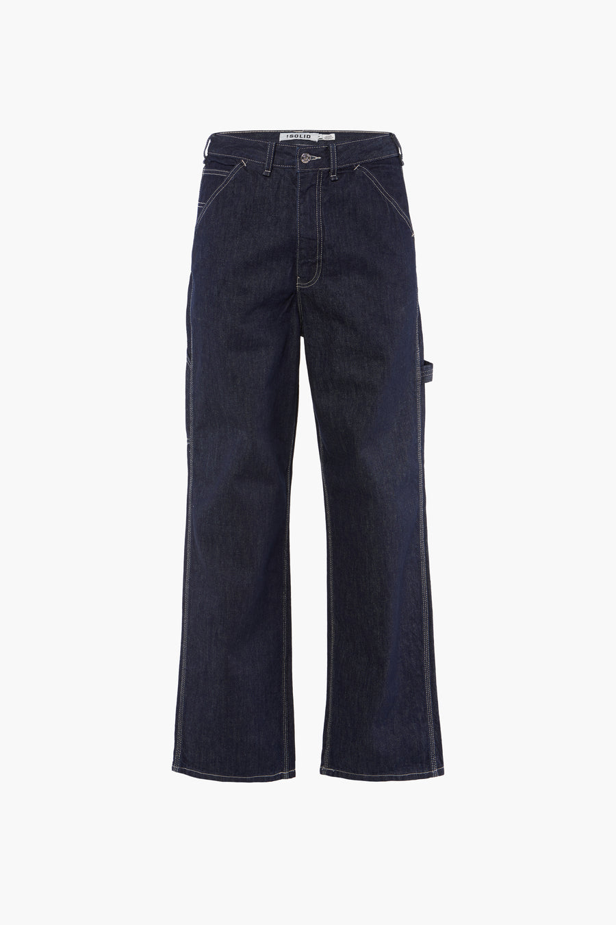Jeans wide Dark blue denim - SOLID