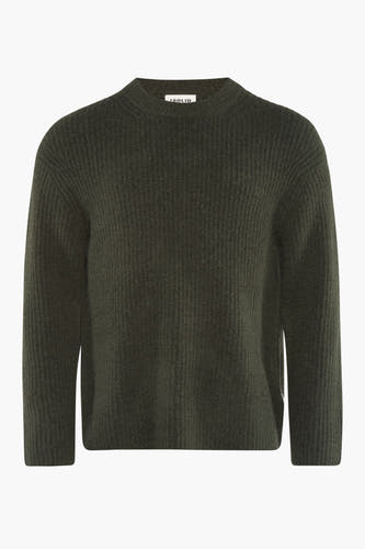 Trui met ronde hals Groen - SOLID