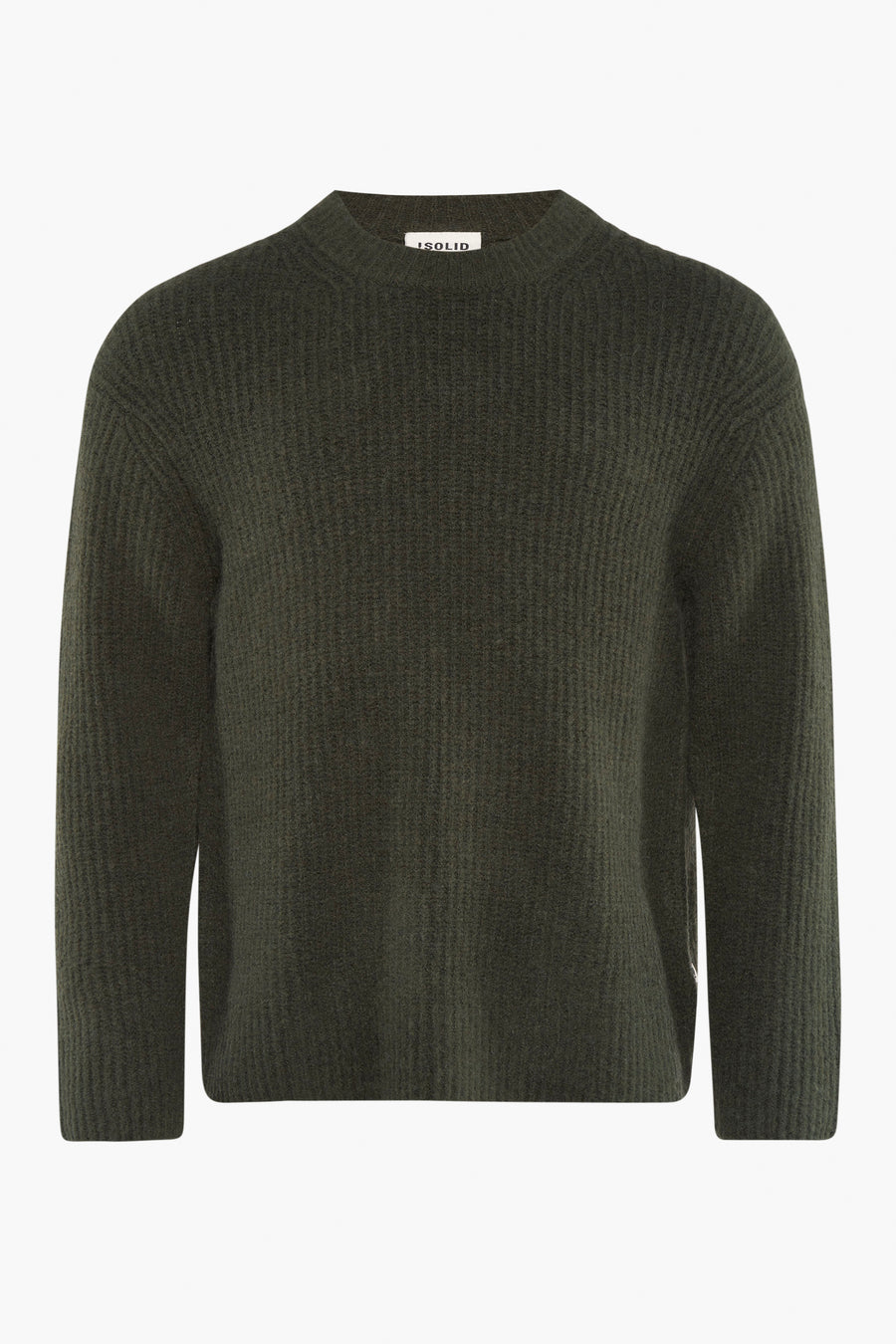Trui met ronde hals Groen - SOLID