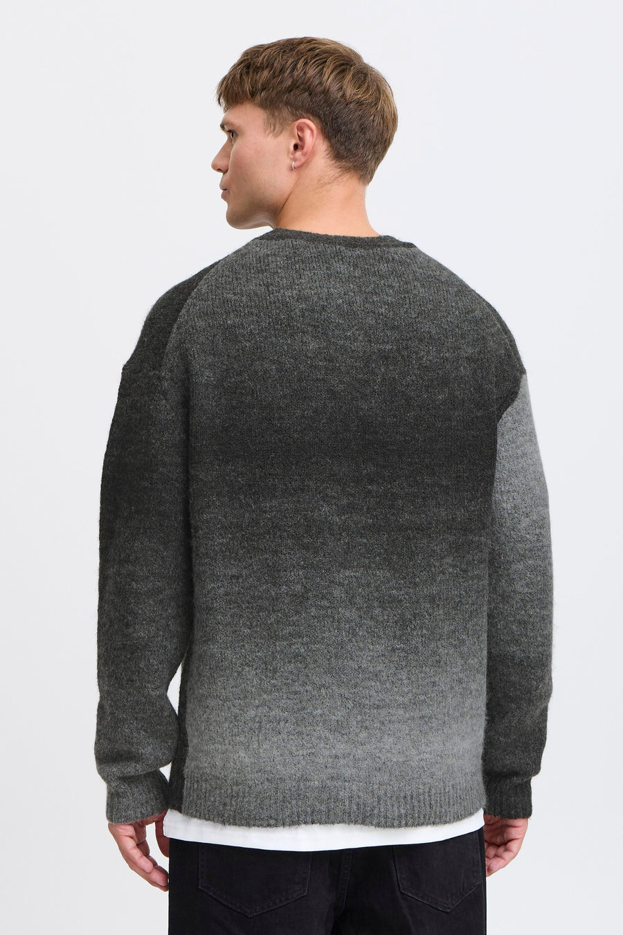 Trui met ronde hals Grijs - SOLID