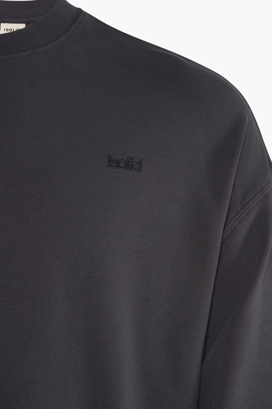 Sweater met ronde hals Zwart - SOLID