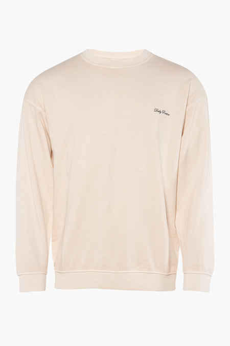 Sweater met ronde hals Beige - SOLID