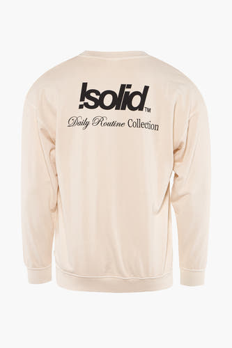 Sweater met ronde hals Beige - SOLID