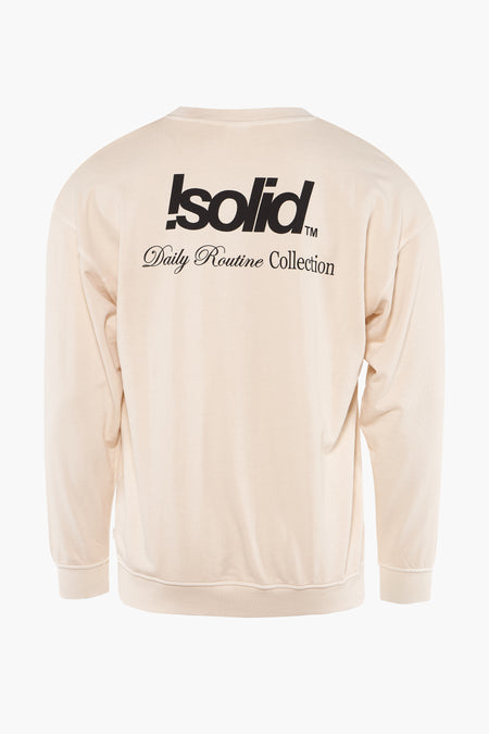 Sweater met ronde hals Beige - SOLID