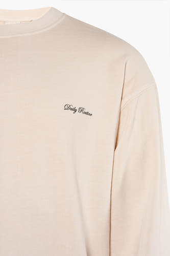 Sweater met ronde hals Beige - SOLID