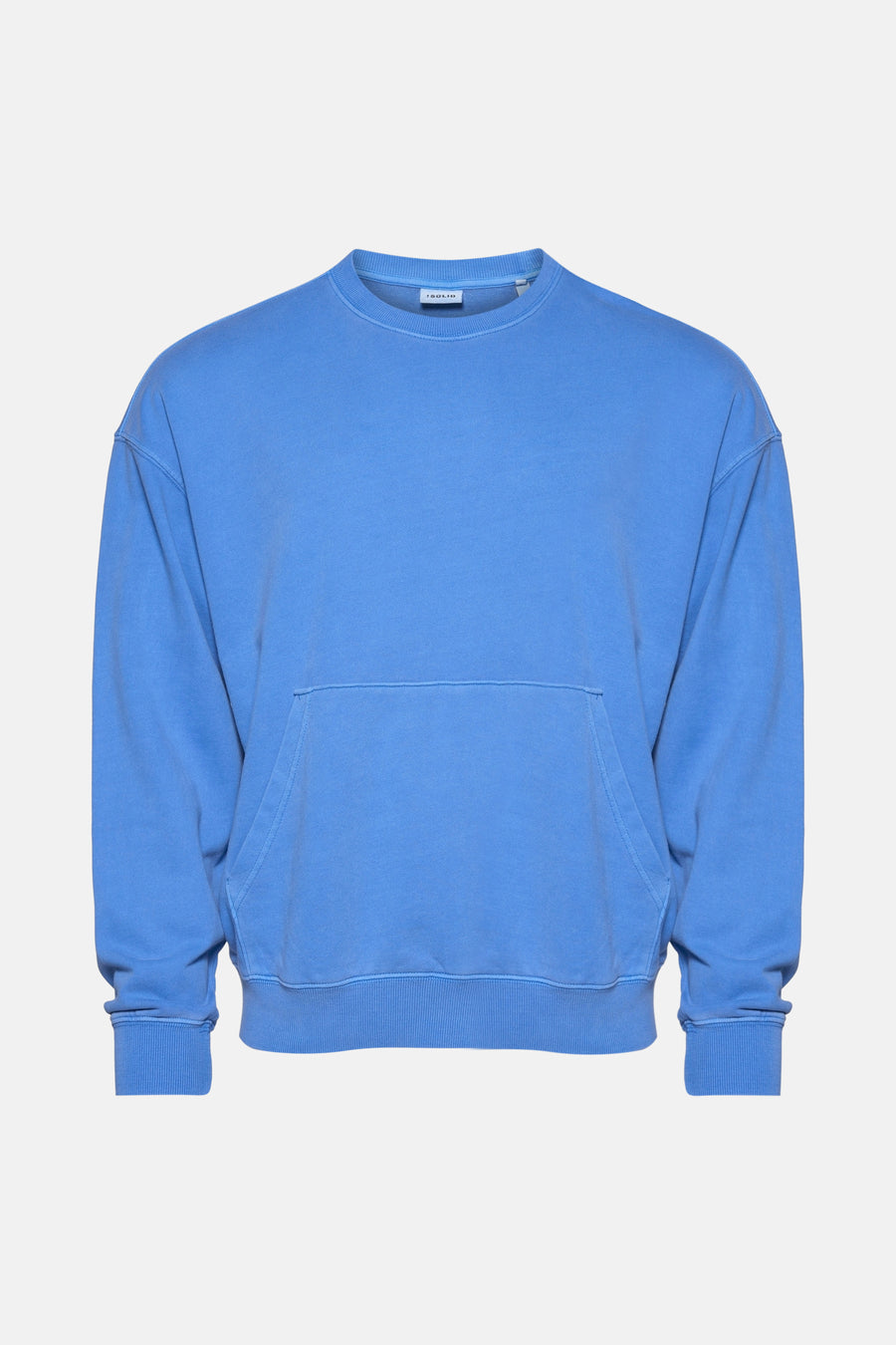 Sweater met ronde hals Blauw - SOLID
