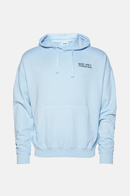 Sweater met kap Blauw - SOLID