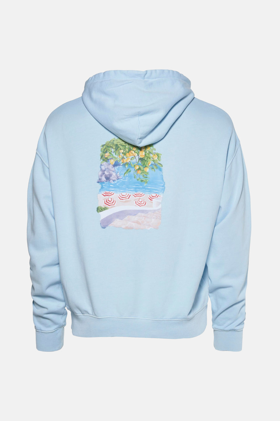 Sweater met kap Blauw - SOLID