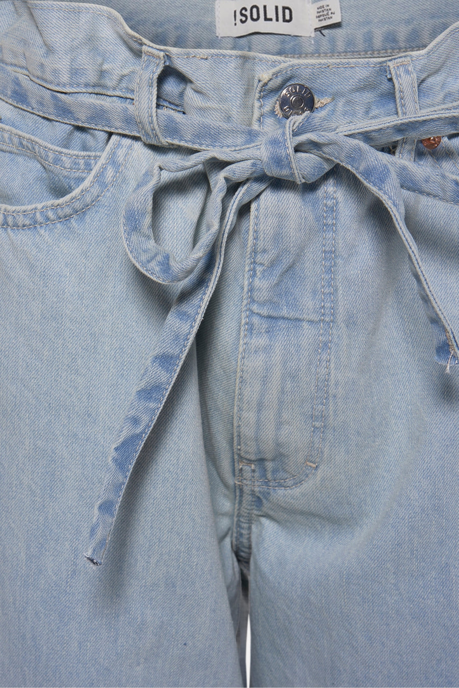 Jeans wide Light blue denim - SOLID