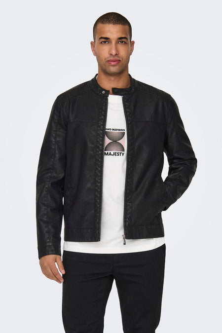 Lederen jas Zwart - ONLY & SONS®