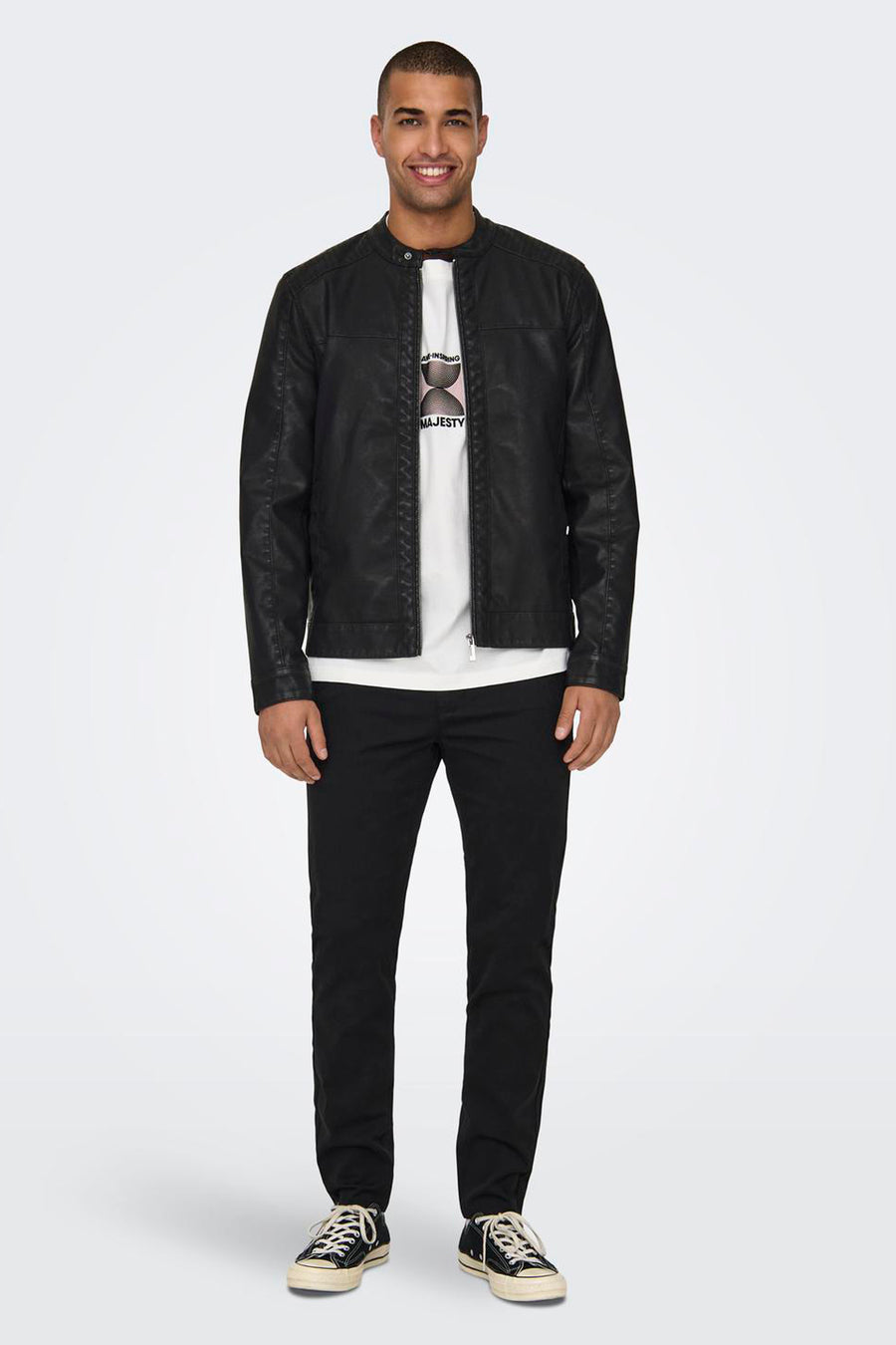 Lederen jas Zwart - ONLY & SONS®