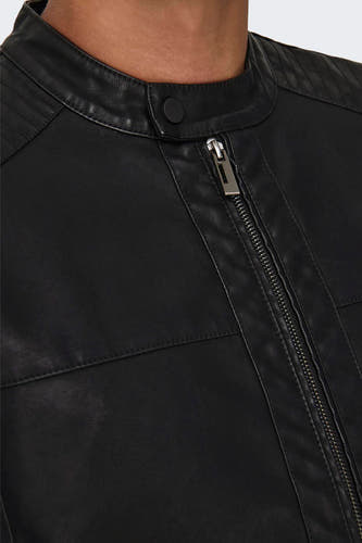 Lederen jas Zwart - ONLY & SONS®