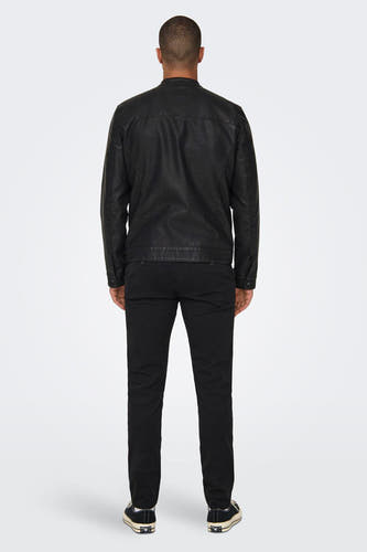 Lederen jas Zwart - ONLY & SONS®