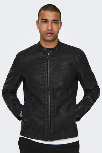 Lederen jas Zwart - ONLY & SONS®
