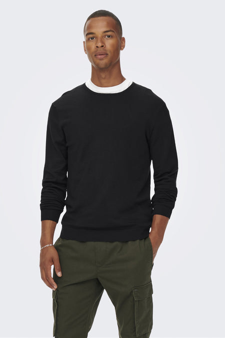 Trui met ronde hals Zwart - ONLY & SONS®