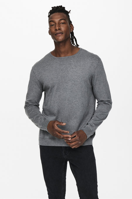 Trui met ronde hals Grijs - ONLY & SONS®