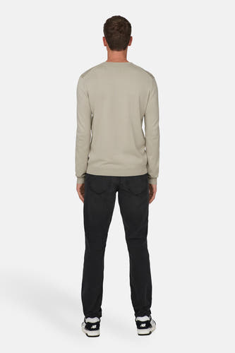Trui met ronde hals Ecru - ONLY & SONS®