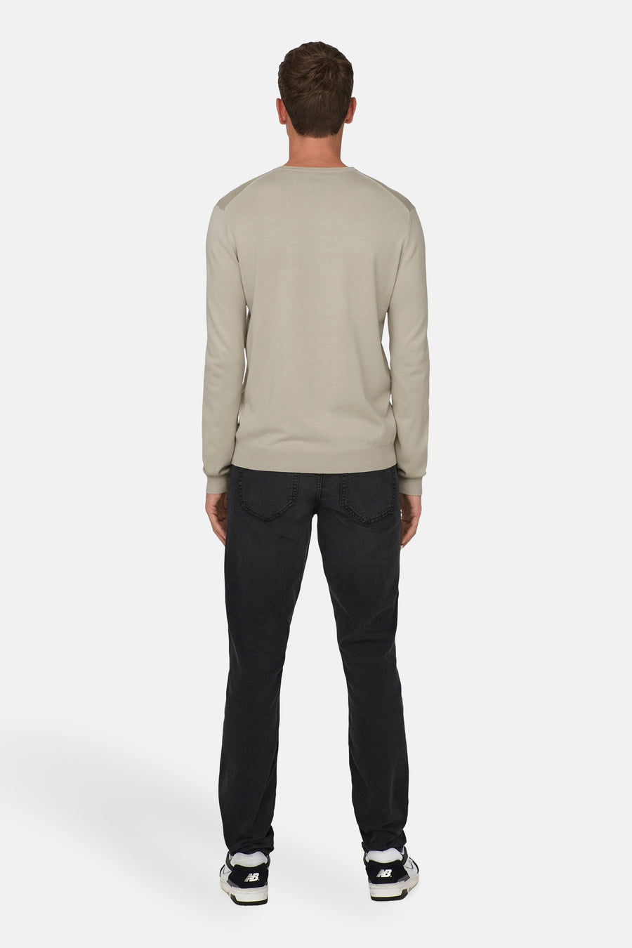 Trui met ronde hals Ecru - ONLY & SONS®