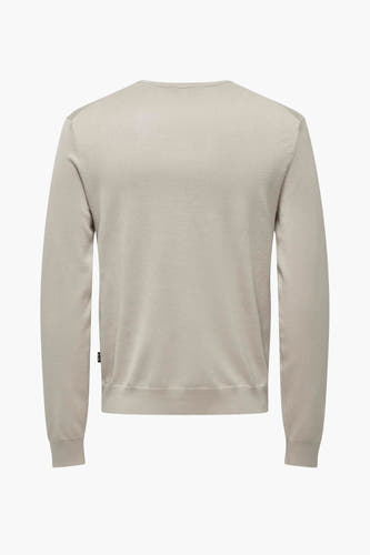 Trui met ronde hals Ecru - ONLY & SONS®