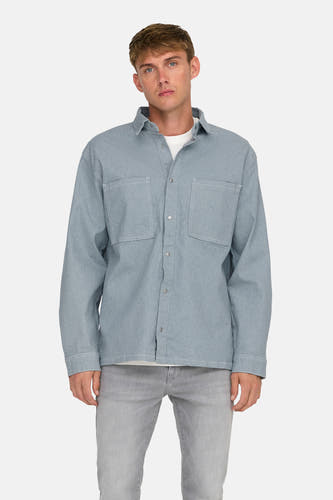 Hemd (lange mouwen) Light blue denim - ONLY & SONS®