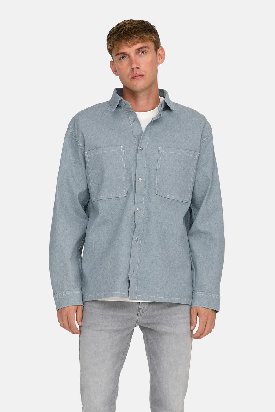 Hemd (lange mouwen) Light blue denim - ONLY & SONS®