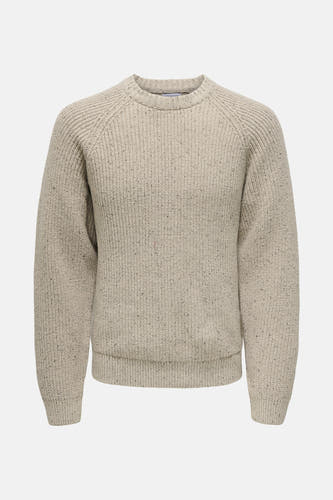 Trui met ronde hals Ecru - ONLY & SONS®