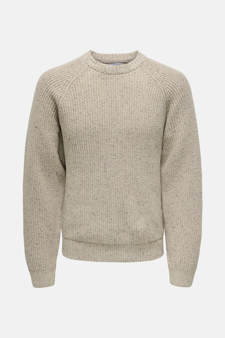 Trui met ronde hals Ecru - ONLY & SONS®