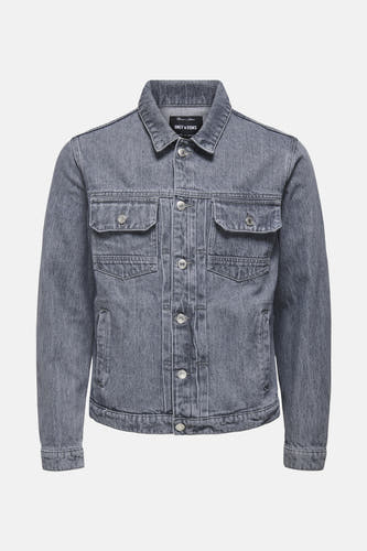 Jeansjas Mid grey denim - ONLY & SONS®