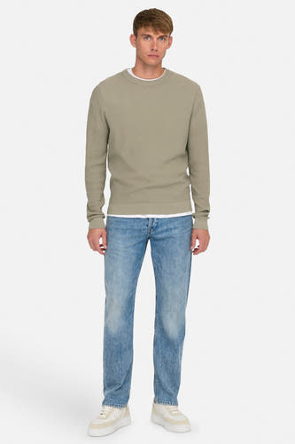 Trui met ronde hals Beige - ONLY & SONS®