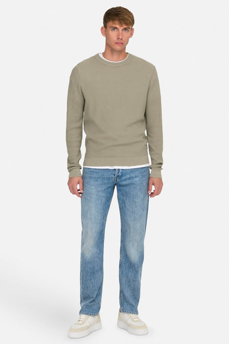 Trui met ronde hals Beige - ONLY & SONS®