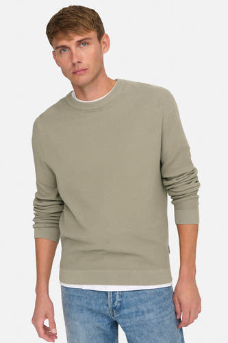 Trui met ronde hals Beige - ONLY & SONS®