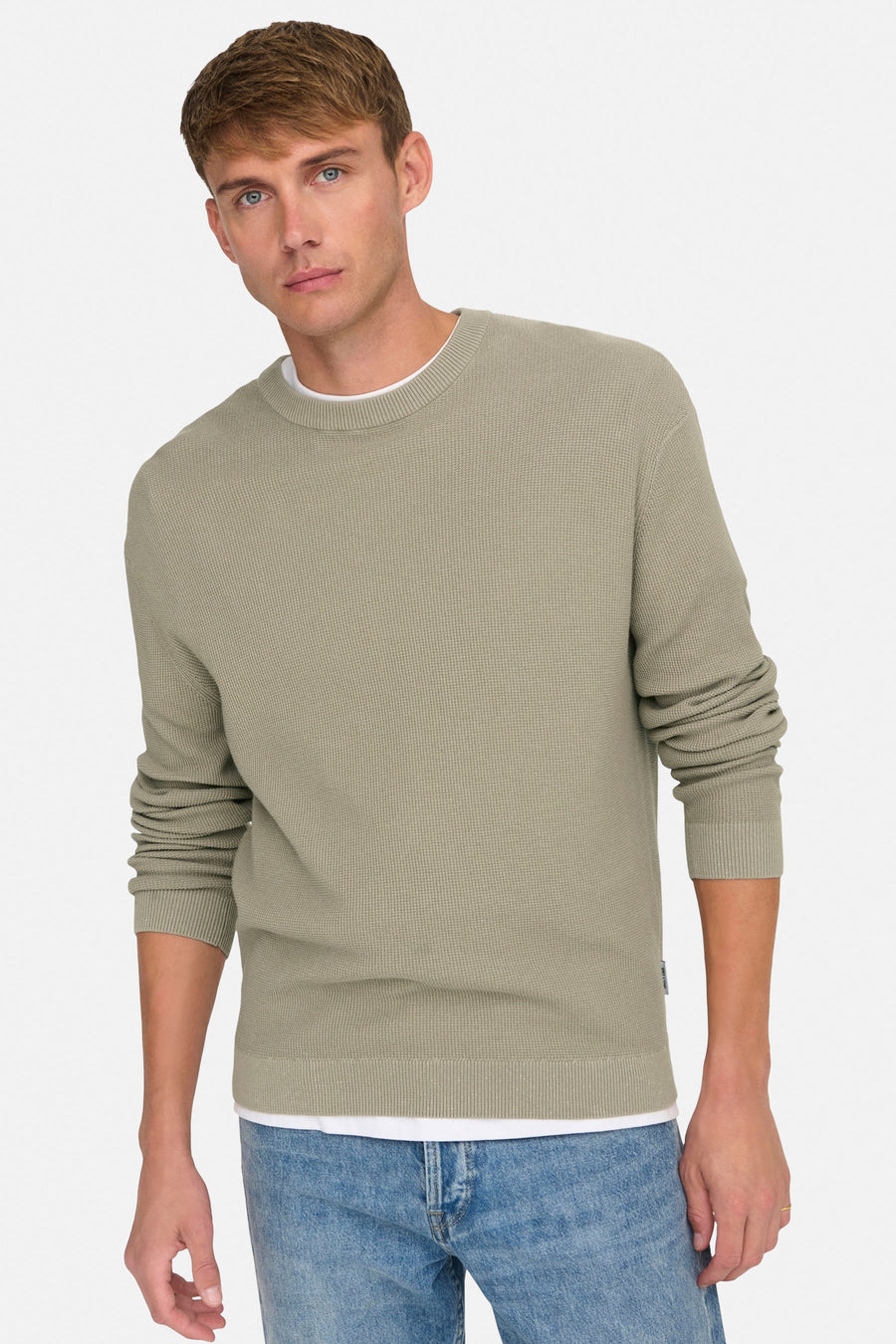Trui met ronde hals Beige - ONLY & SONS®