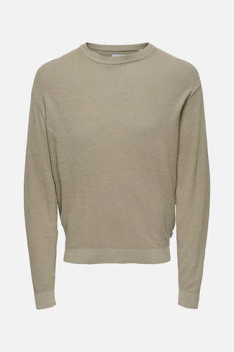 Trui met ronde hals Beige - ONLY & SONS®